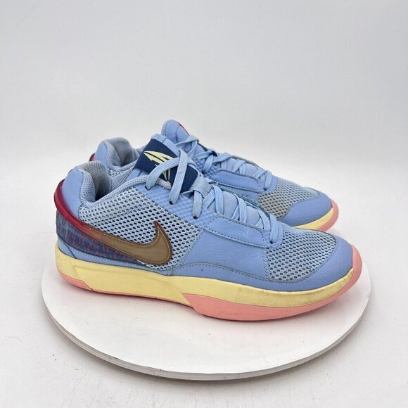 Nike Ja 1 Day One Men Size 8.5 DR8785 400 Cobalt Citron Hot Punch Pink Shoes - Picture 3 of 13